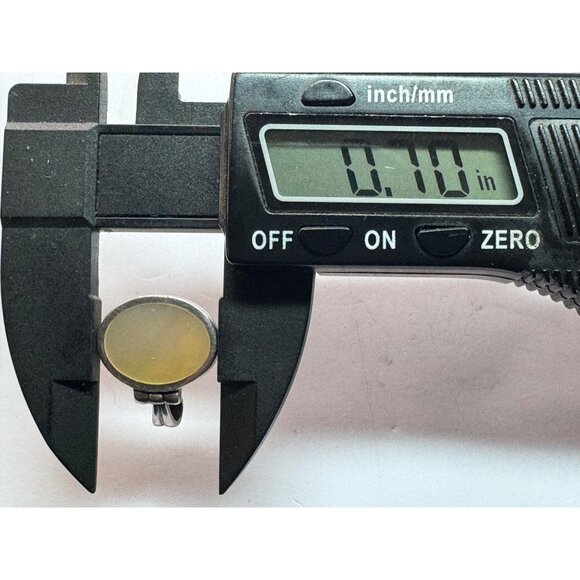 Estate Sterling Silver 925 Mother of Pearl Oval Pendant 3.6g No Chain Vintage - Picture 7 of 8